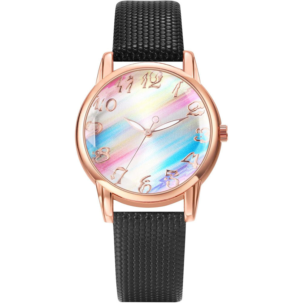 Elegant Ladies Dress Watch with Colorful Analog Dial and Quartz Movement